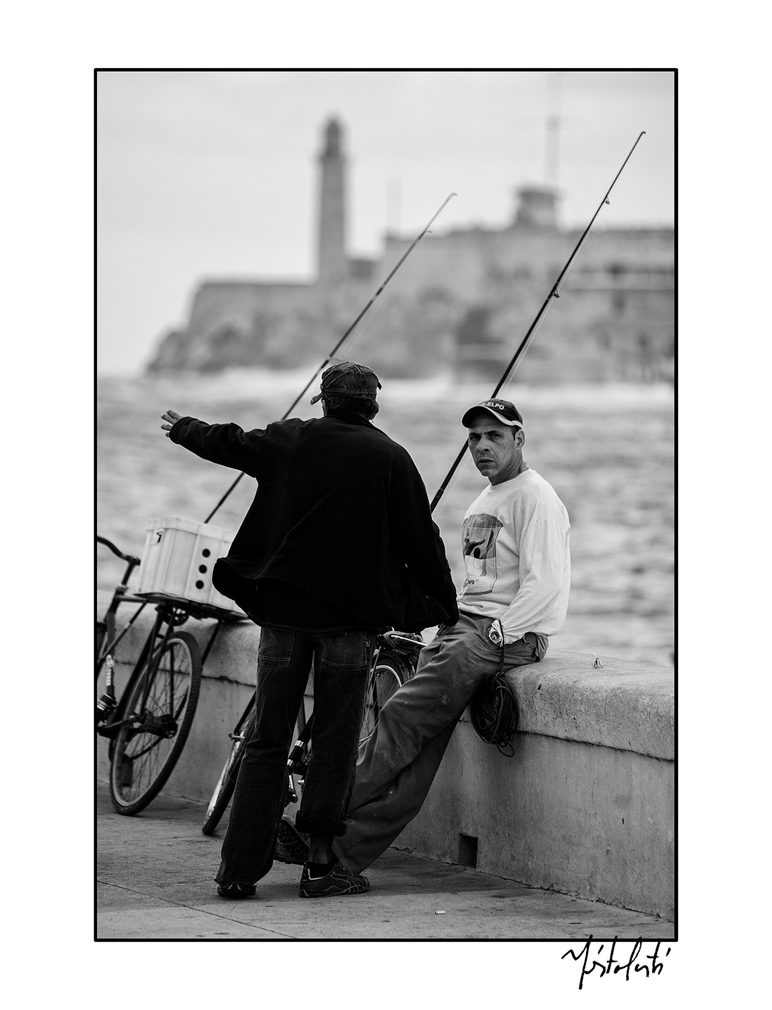 Fishermen on the Malecon